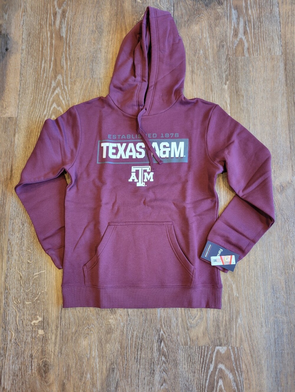 Mens Texas A&M Aggies Hoodie Medium Red NCAA Football Fanatics Fleece Sweatshirt